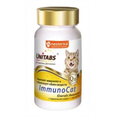 ЮНИТАБС ImmunoCat с Q10 Витамины для кошек 120таб. U303